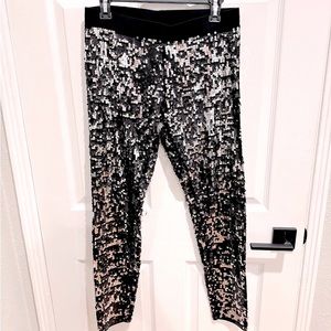 Express Pull On Sequin Black/Silver Pants